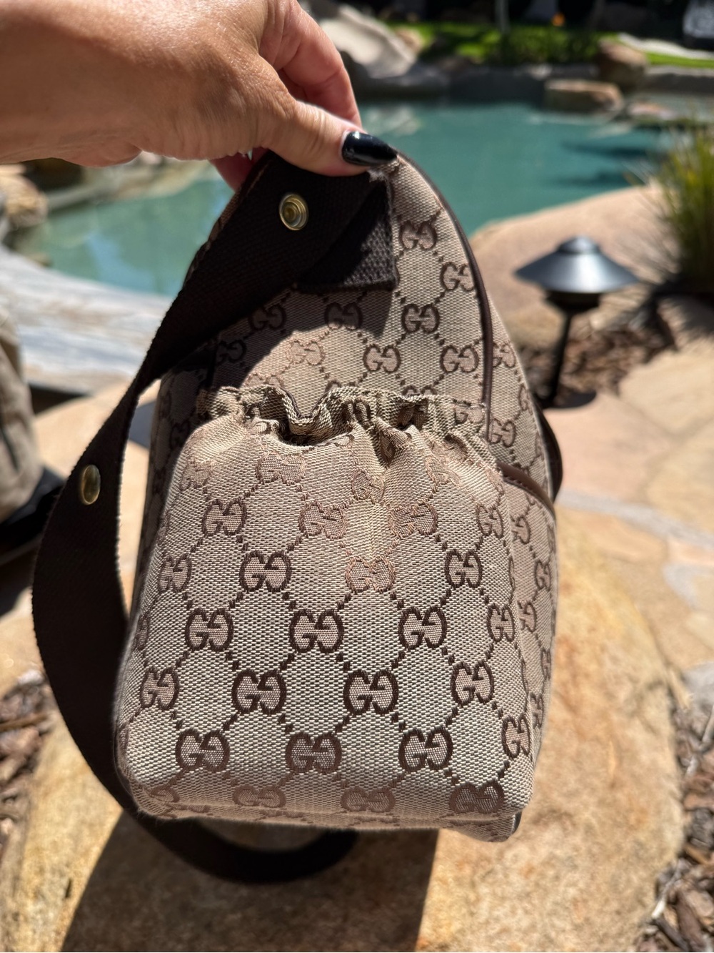 Gucci Beige/Brown GG Canvas Messenger Bag with diaper change pad ! - Picture 4 of 11